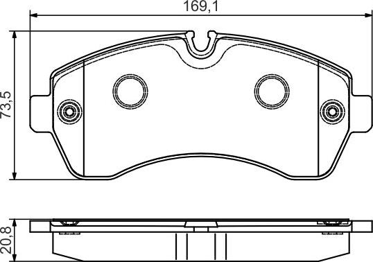 BOSCH 0 986 495 107 - Komplet Pločica, disk-kočnica www.molydon.hr