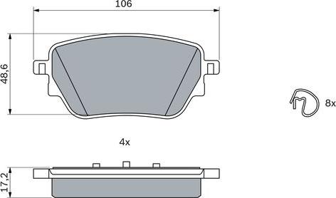 BOSCH 0 986 424 889 - Komplet Pločica, disk-kočnica www.molydon.hr