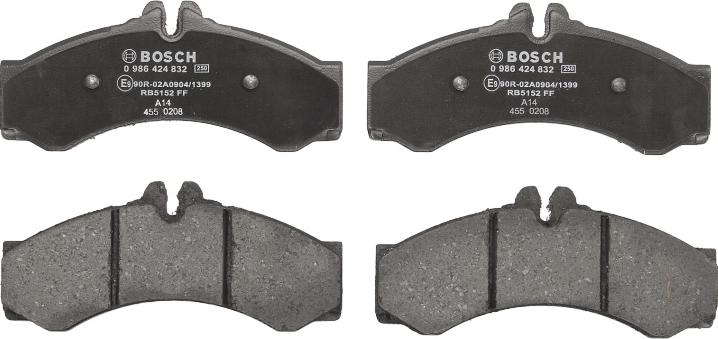 BOSCH 0 986 424 832 - Komplet Pločica, disk-kočnica www.molydon.hr