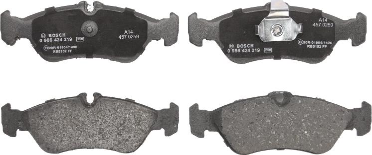 BOSCH 0 986 424 219 - Komplet Pločica, disk-kočnica www.molydon.hr