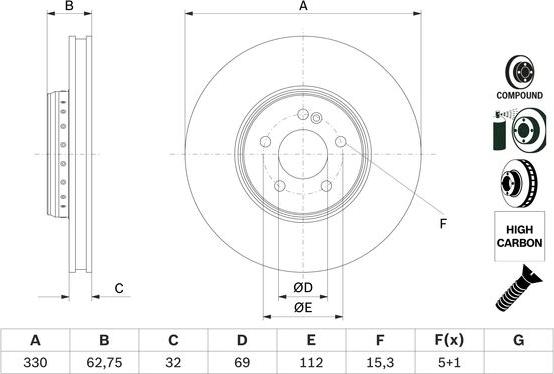 BOSCH 0 986 479 G43 - Kočioni disk www.molydon.hr