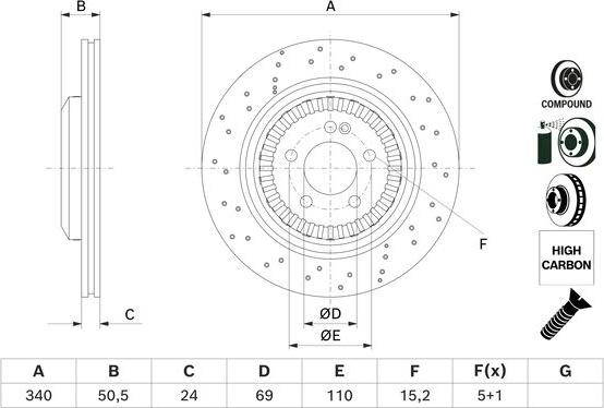BOSCH 0 986 479 H40 - Kočioni disk www.molydon.hr