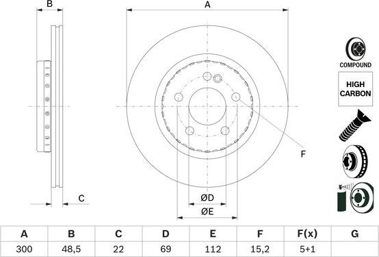 BOSCH 0 986 479 H50 - Kočioni disk www.molydon.hr