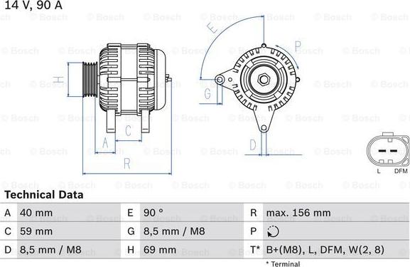 BOSCH 0 986 046 050 - Alternator www.molydon.hr