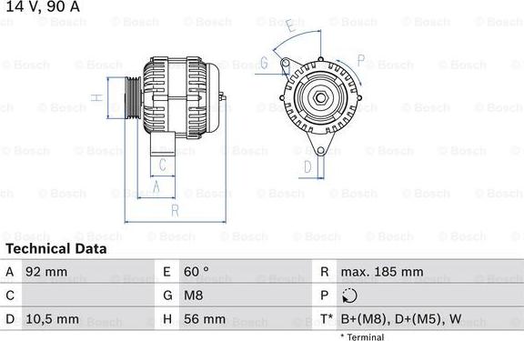 BOSCH 0 986 040 180 - Alternator www.molydon.hr