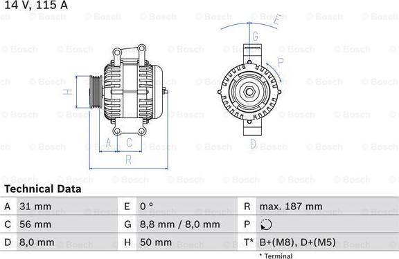 BOSCH 0 986 043 660 - Alternator www.molydon.hr