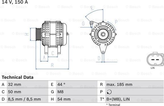 BOSCH 0 986 082 150 - Alternator www.molydon.hr
