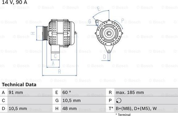 BOSCH 0 986 038 160 - Alternator www.molydon.hr