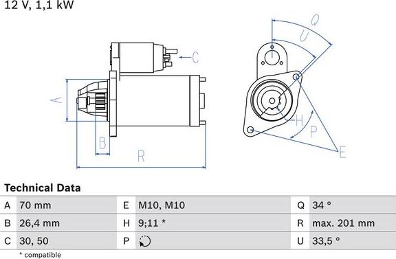 BOSCH 0 986 020 350 - Starter www.molydon.hr