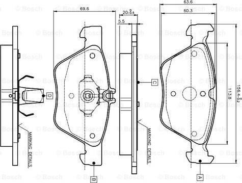 BOSCH 0 986 TB2 034 - Komplet Pločica, disk-kočnica www.molydon.hr