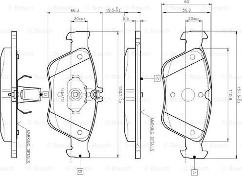 BOSCH 0 986 TB2 033 - Komplet Pločica, disk-kočnica www.molydon.hr
