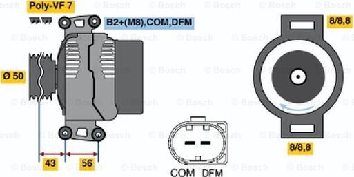 BOSCH 0 124 625 017 - Alternator www.molydon.hr