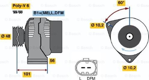 BOSCH 0 124 325 045 - Alternator www.molydon.hr