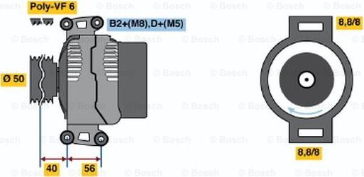 BOSCH 0 124 325 046 - Alternator www.molydon.hr