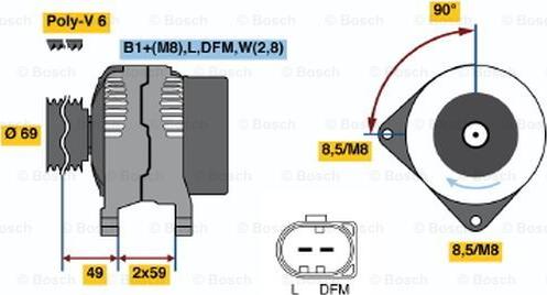 BOSCH 0 124 325 022 - Alternator www.molydon.hr