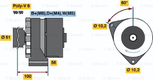 BOSCH 0 120 469 853 - Alternator www.molydon.hr