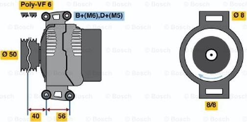 BOSCH 0 123 510 108 - Alternator www.molydon.hr
