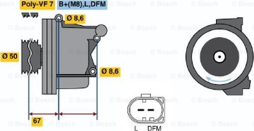 BOSCH 0 122 0AA 1P0 - Alternator www.molydon.hr
