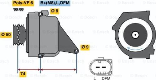 BOSCH 0 122 0AA 2A0 - Alternator www.molydon.hr