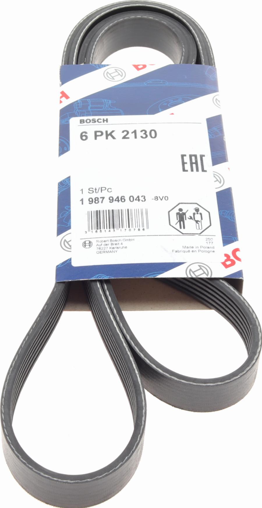 BOSCH 1 987 946 043 - Klinasti rebrasti remen  www.molydon.hr