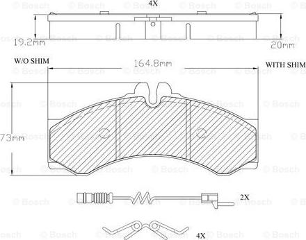 BOSCH F 03A 150 009 - Komplet Pločica, disk-kočnica www.molydon.hr