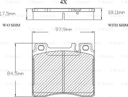 BOSCH F 03A 150 008 - Komplet Pločica, disk-kočnica www.molydon.hr