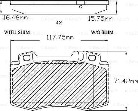 BOSCH F 03B 150 300 - Komplet Pločica, disk-kočnica www.molydon.hr