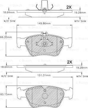 BOSCH F 03B 150 271 - Komplet Pločica, disk-kočnica www.molydon.hr
