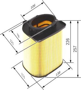 BOSCH F 026 400 480 - Filter za zrak www.molydon.hr