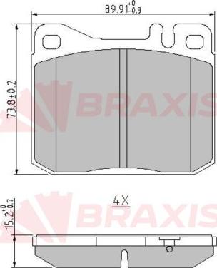 Braxis AA0635 - Komplet Pločica, disk-kočnica www.molydon.hr