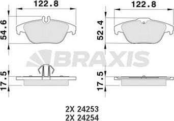 Braxis AA0091 - Komplet Pločica, disk-kočnica www.molydon.hr
