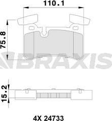 Braxis AA0391 - Komplet Pločica, disk-kočnica www.molydon.hr