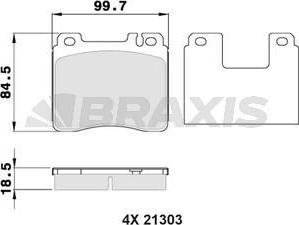 Braxis AA0306 - Komplet Pločica, disk-kočnica www.molydon.hr