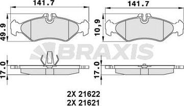 Braxis AA0253 - Komplet Pločica, disk-kočnica www.molydon.hr