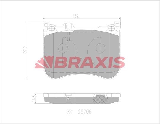 Braxis AA0765 - Komplet Pločica, disk-kočnica www.molydon.hr