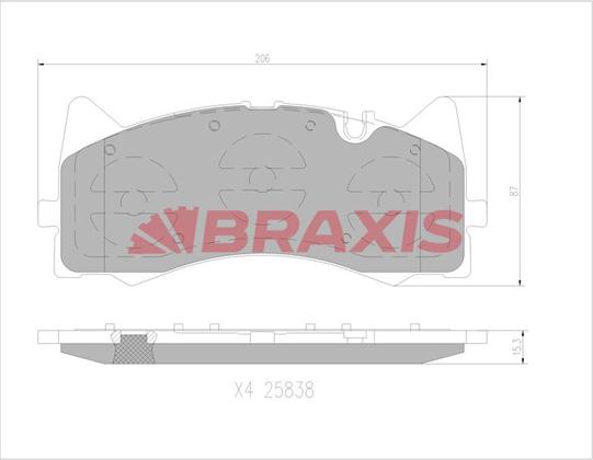 Braxis AA0770 - Komplet Pločica, disk-kočnica www.molydon.hr