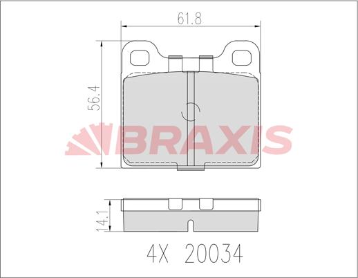 Braxis AB0603 - Komplet Pločica, disk-kočnica www.molydon.hr
