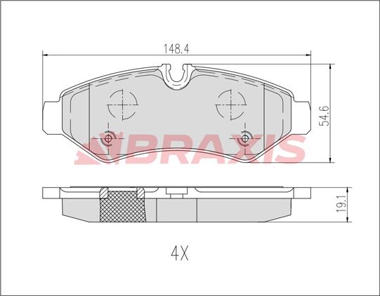 Braxis AB0631 - Komplet Pločica, disk-kočnica www.molydon.hr