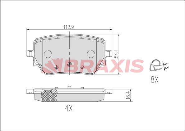 Braxis AB0633 - Komplet Pločica, disk-kočnica www.molydon.hr