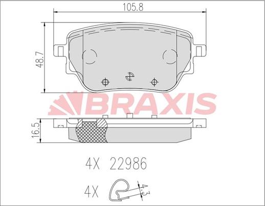 Braxis AB0632 - Komplet Pločica, disk-kočnica www.molydon.hr
