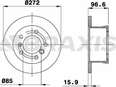 Braxis AD0256 - Kočioni disk www.molydon.hr