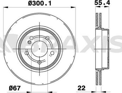 Braxis AE0668 - Kočioni disk www.molydon.hr