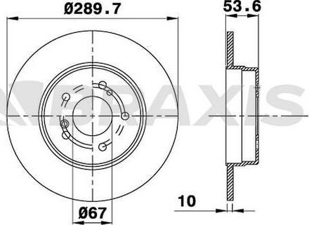 Braxis AE0143 - Kočioni disk www.molydon.hr
