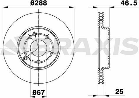 Braxis AE0105 - Kočioni disk www.molydon.hr