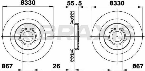 Braxis AE0791 - Kočioni disk www.molydon.hr