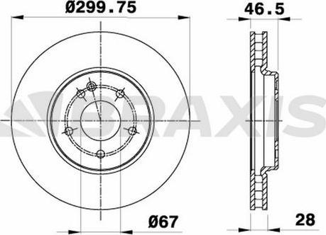 Braxis AE0712 - Kočioni disk www.molydon.hr