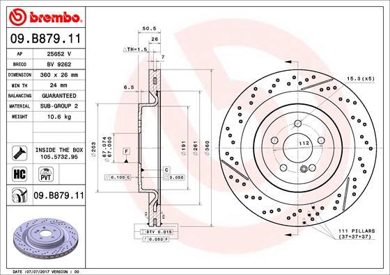 Brembo 09.B879.11 - Kočioni disk www.molydon.hr