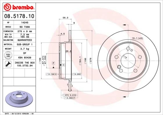 Brembo 08.5178.10 - Kočioni disk www.molydon.hr