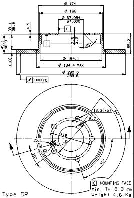Brembo 08.7211.76 - Kočioni disk www.molydon.hr