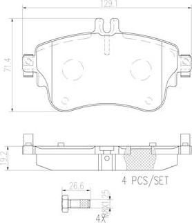 Brembo P50094N - Komplet Pločica, disk-kočnica www.molydon.hr